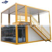 China Low Cost Luxury Flat Pack Folding Container House For Sale