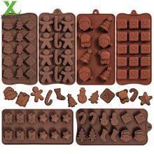 Custom Halloween Christmas Eco-friendly Non-stick Cake Moulds Silicon Chocolate Molds Baking Silicone Molds