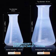 50ml 100ml 250ml 500ml 1000ml Laboratory Narrow Neck Plastic Erlenmeyer Flask, Narrow Neck Flask Erlenmeyer Flask With Lid thumbnail-2