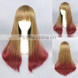 Wholesale High Quality 60CM Medium Blonde Red Mixed Lolita Women Synthetic Wig thumbnail-1