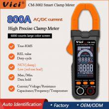 Vicimeter CM-3002 Oversize Color LCD 800A AC DC Smart Auto Clamp Meter thumbnail-2