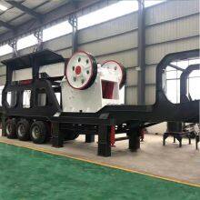 Mobile Stone Crusher, Tire-mounted Mobile Crusher for Construction Waste and Limestone, Stone Crusher. thumbnail-4