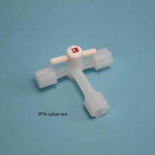 Teflon Pfa (polytetrafluoroethylene) Three - Way Valve, 1/4 Inch, Acid - and Alkali - Resistant, High - Temperature - Resistant With Hexagonal Nut thumbnail-3