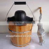 4QT ORIGINAL WOODEN BUCKET ICE CREAM MAKER thumbnail-1