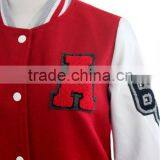 Red Wool Leather Varsity Letterman Jacket