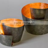 TWIST DECORATIVE T-LIGHT CANDLE-HOLDER / COPPER T-LIGHT HOLDER