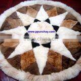 Baby Alpaca Rug Carpet Peru Round 44" thumbnail-1