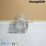 Ribbed With Cap 100ml Glass Candle Jar Cheap thumbnail-3