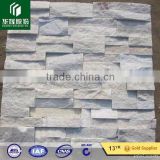 Club floor and wall design natural stacked anti-static pure white quartz wall decoration stones
