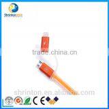 Remax 2 In1 Led USB Data Cable Fast Charging Cable for Iphone and Samsung thumbnail-1