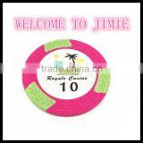 Clay Cheap Custom Poker Chips With Custom Sticker