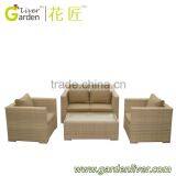 wholesale garden wicker two seater sofa set poly rattan furniture                        
                                                Quality Choice