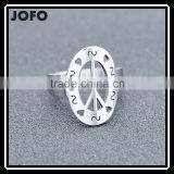 Oval Shape Hollow Small Love Heart Ring For Youth People