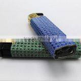 Bright Colors Gold Cap Windproof Cigarette Case With Win Lighter Rhinestone thumbnail-2