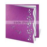 Romantic & Gorgeous Laser Cut Wedding Invitations With Wave Shaped Border thumbnail-2