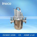 Fabricated dual basket strainers