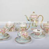 Gold Supplier Fine Bone China Material Coffe and Tea Sets thumbnail-5