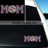 Bling Baseball Mom Personalized Car Window Stickers