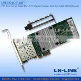 LR-LINK LREC9704HF-4SFP Intel 82580 PCI Expressx4 Gigabit SFP Quad Port SFPnetwork Card thumbnail-1