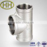 3000# Steel Pipe Fittting Threaded Tee thumbnail-2