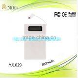 High Quality Portable Power Bank With ABS&PC Fire-proof Material 6000mAh Power Bank
