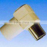9.5mm Right Angle tv Jack ABS Material White Color Rohs Comliant