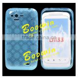 blue Soft TPU Gel Crystal Jelly Case Cover For HTC bliss s510b