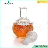 500ml round empty glass wine bottle with glass lid