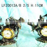 Dragon Shape Metal Clock Craft LFZ0013