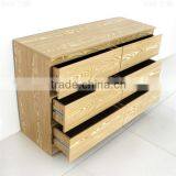Oak Wooden Grain Melmained MDF Cheap Modern Large Simple Modern Used Chest of Drawers thumbnail-4