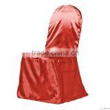 100% Purple Polyester Satin Chair Cover for Wedding thumbnail-5