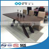 TB Rustic Big Size Wood Veneer Dining Table Black Walnut Color Made in China thumbnail-2