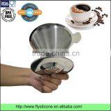 Reusable Coffee Filter With Paperless Stainless Steel Pour Over Coffee Dripper for Single Cup