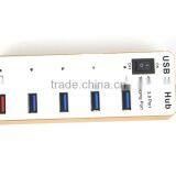 Aluminum Alloy USB 3.0 4 Port Hub Power + 1A Charging Port With Master Power Switch thumbnail-5