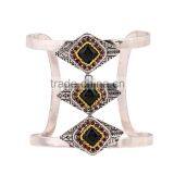 2016 New Gold Luxury Cuff Wide Full Rhinestone Women Fashion Alloy Metal Bangles thumbnail-6