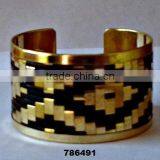 Indian Handmade Metal Brass Fashion Bangle Bracelet Weaved thumbnail-1