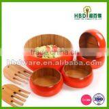 High Quality Bamboo Salad Bowl Set With Server Wholesale thumbnail-2