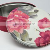 decorative round empty metal cookie tin can clear biscuit tin box