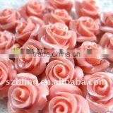 Lowest cost gemstone synthetic coral carved flower beads for jewelry