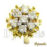 Diamond Nose Pins, Ladies Gold Nose Pins, Nose Pin Jewellery thumbnail-1