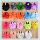 Wholesale Solid Shabby Chiffon Flower Frayed Shabby Chic Flowers Shabby Rose Trim Lovely Rosette Chiffon Shabby thumbnail-1