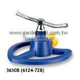 Brass 2-Arm Rotating Sprinkler With Base / Taiwan thumbnail-1