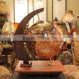Luxury Wooden Globe Table Stand Embossed Style thumbnail-1