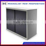 Steel Glass Filing Cabinet Steel Bookcase Metal Lower Glass Cupboard thumbnail-3