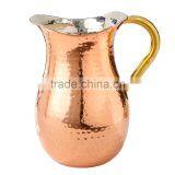 Hammered Copper Mug With Nickel Finish Inside thumbnail-3