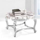Simple Design Marble Metal Coffee Table for Hotel Lobby thumbnail-2