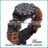 New Style Outdoor High Quality Waterproof Paracord Survival Watch Bands thumbnail-6