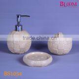 2014 Hot sale 3 pcs bathroom set ceramic bath accessory