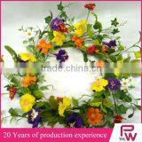 High Quality Wholesale Artificial Silk Decorative Spring Flower for Wreath
