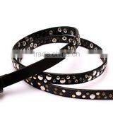 Wholesale Rivet Decorated Sex Women Lady Thin PU Waist Belt thumbnail-5